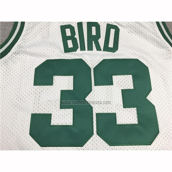 Camiseta Boston Celtics Larry Bird NO 33 Hardwood Classics Throwback Blanco